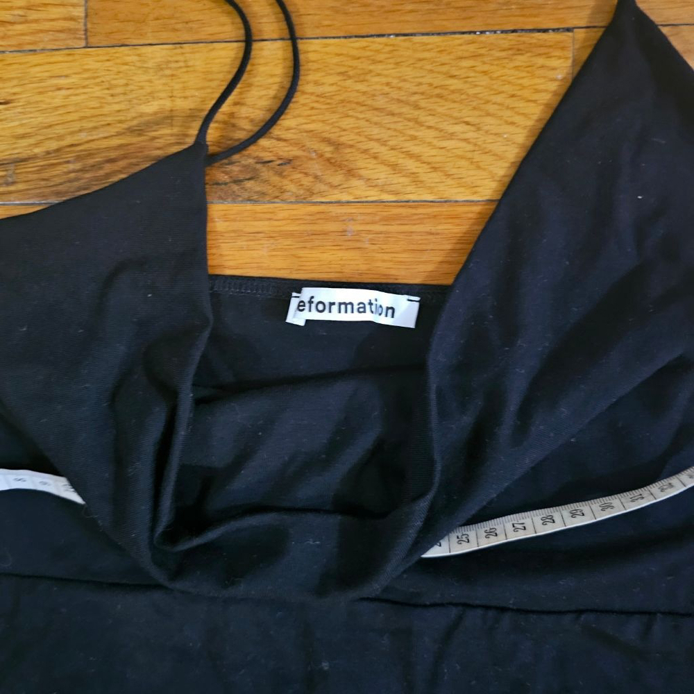 Reformation Black Mini Dress Women's Large - Picture 5 of 8